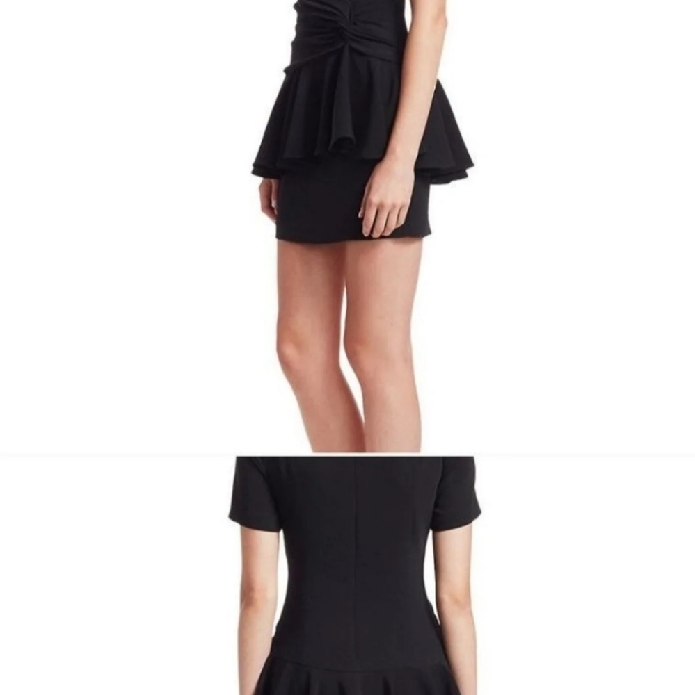 Cinq a sept black peplum dress